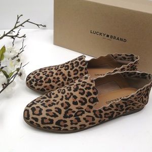 Lucky Brand suede Caliya flat leopard prin…